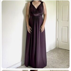 David’s Bridal bridesmaid dress full length V-neck style number F13095 size 4